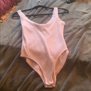 Purple lilac lace onesie